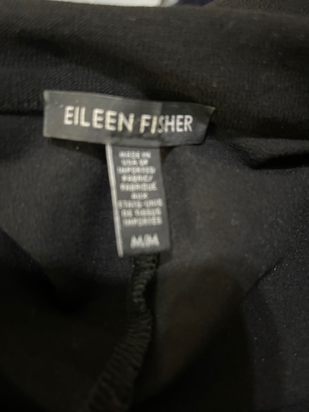 Eileen Fisher Black Tailored Three-Button Blazer Coat size M - Picture 5 of 6